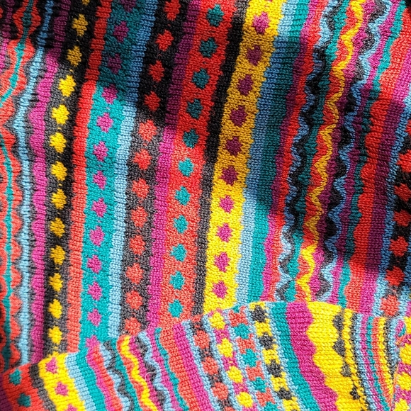 Vintage 70s knit sweater medium  boho - Picture 3 of 7